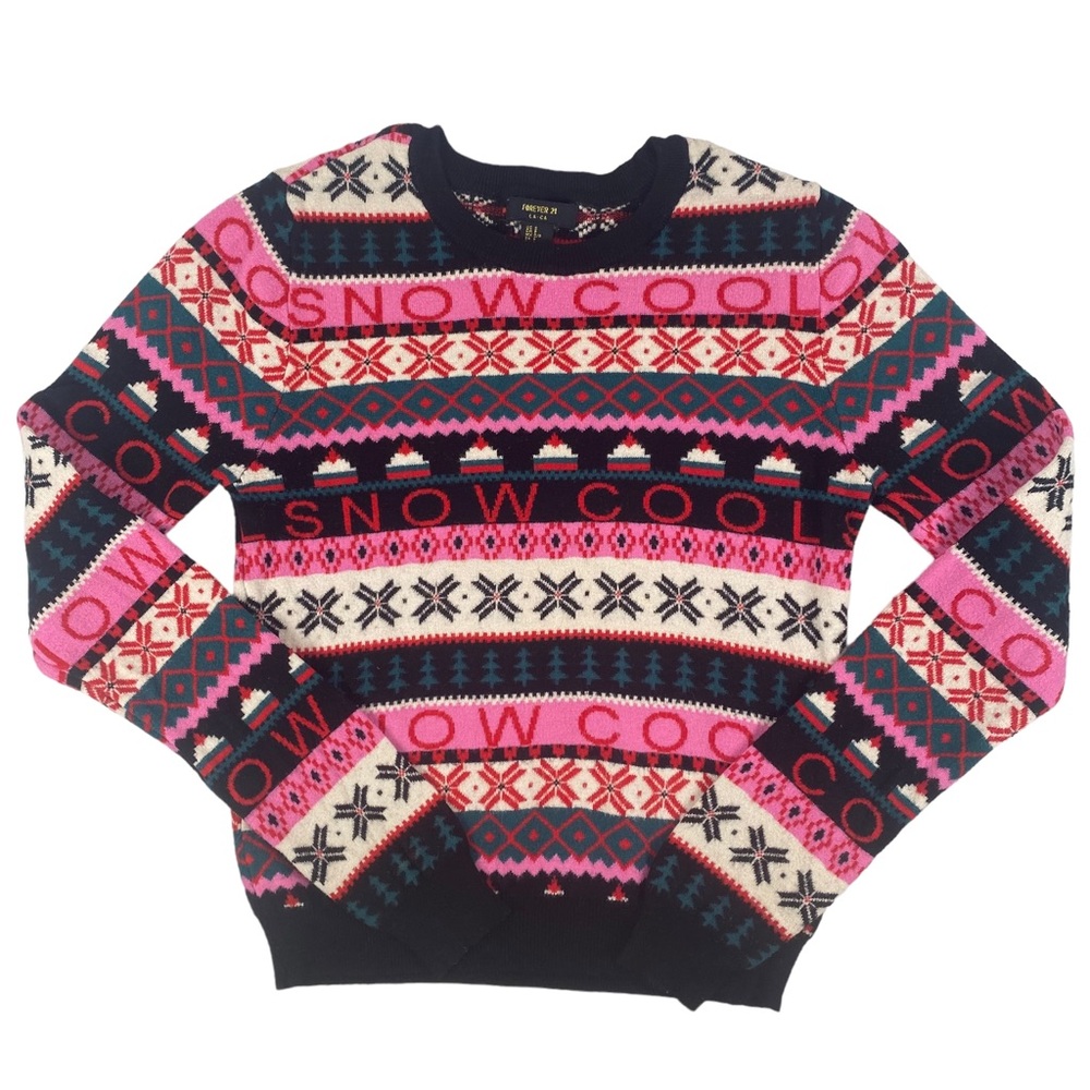 Forever 21 SNOW COOL Ugly Holiday Christmas Sweater - Size Small